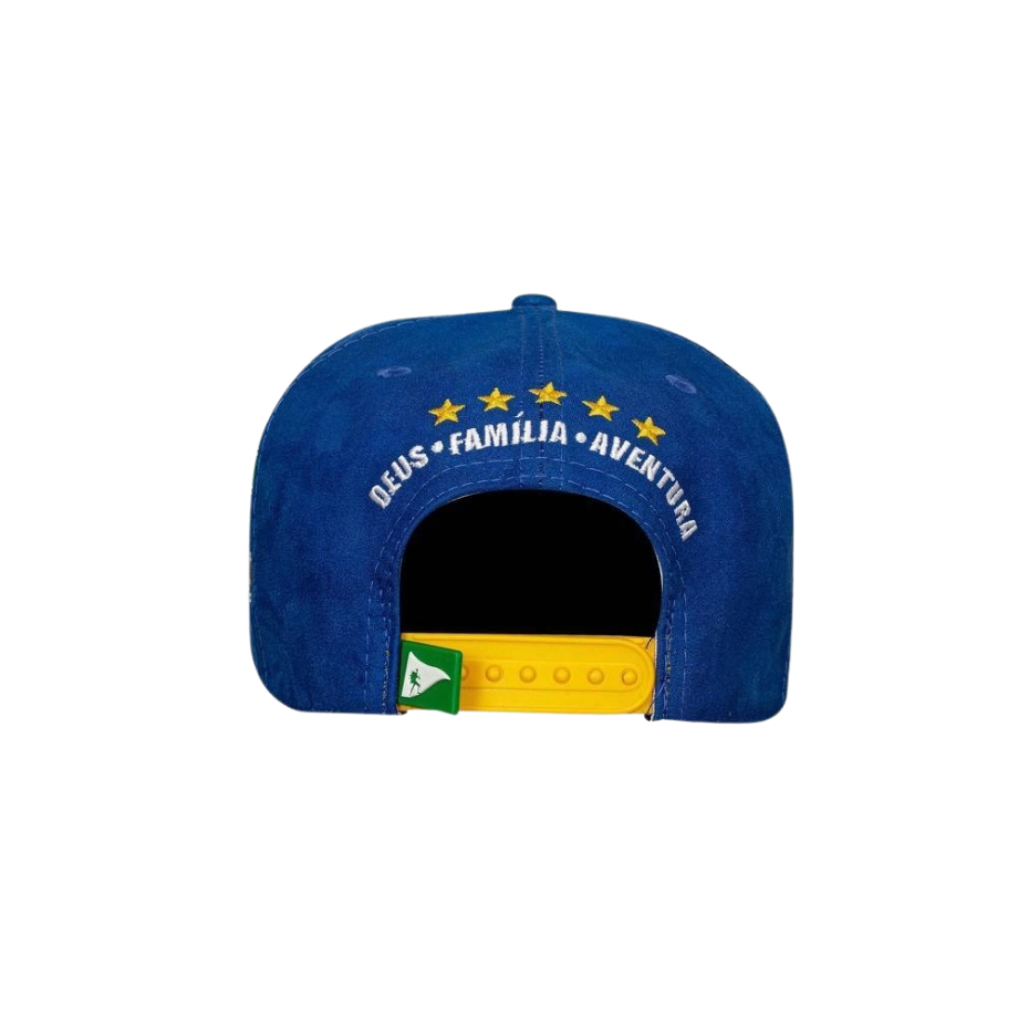 CAP Snapback Suede Blue Brasil