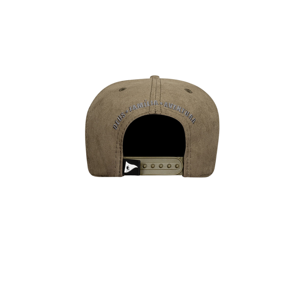 CAP Snapback Suede Moss Green / Black Logo