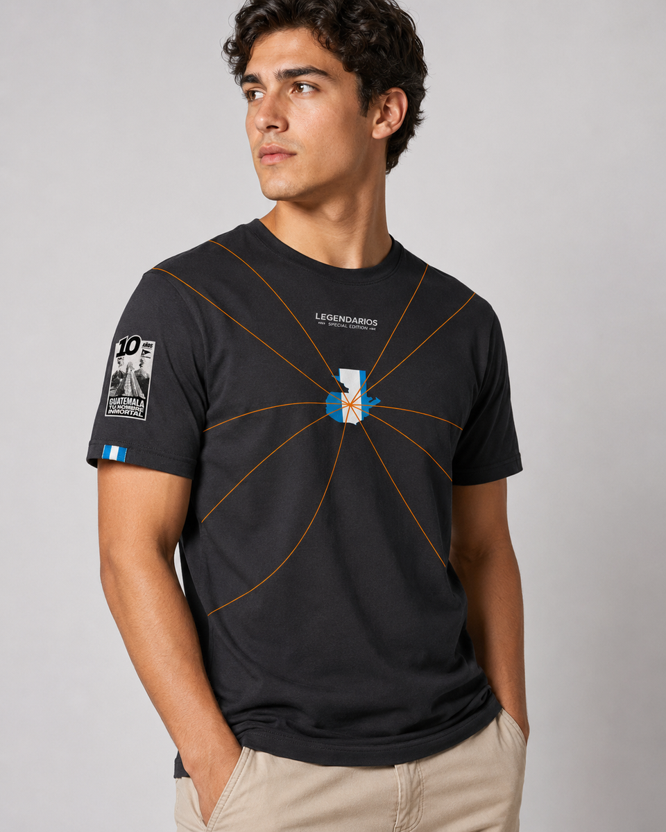 Guatemala 10 years World Black T-shirt (LGDF)