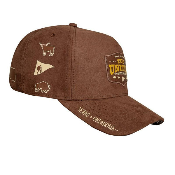 CAP Snapback Suede Top United Texas · Oklahoma - Brown