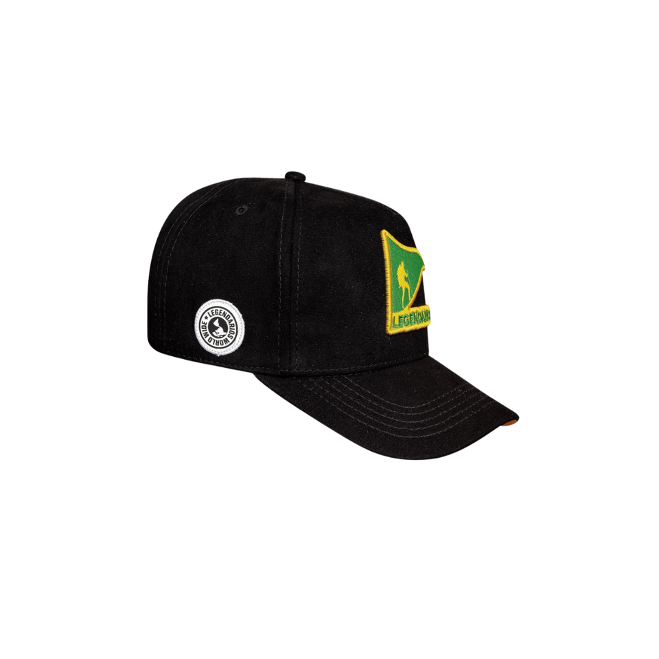 Gorra Negra/ LGND  Verde  (FLD)