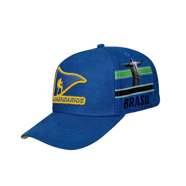 CAP Snapback Suede Blue - Brazil