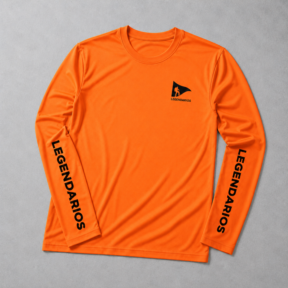 Dry Fit Long Sleeve Orange Men's T-shirt (LGDF)