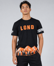 T-Shirt Mountain Print - Men's Black