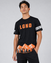 T-Shirt Mountain Print - Men's Black