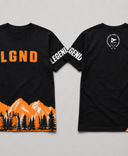 T-Shirt Mountain Print - Men's Black