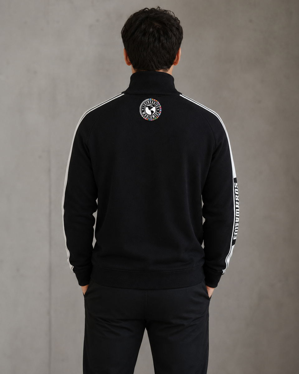 NEW JACKET NEGRA LINEAS BLANCAS (LGF)