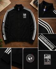 Outerwear White Striped Jacket - Black