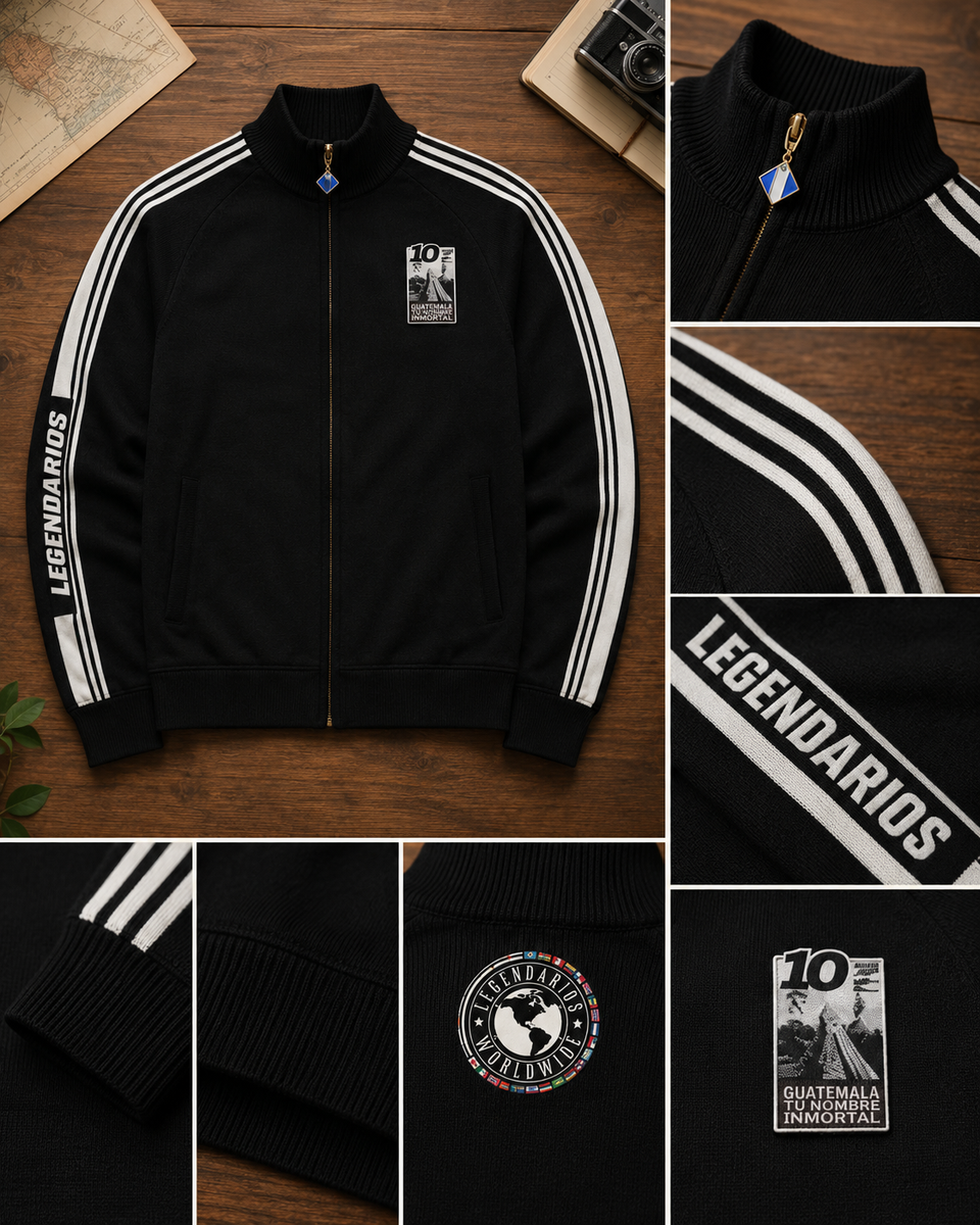 NEW JACKET NEGRA LINEAS BLANCAS (LGF)