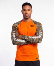 Dry-Fit T-Shirt with Camouflage Sleeves - Orange