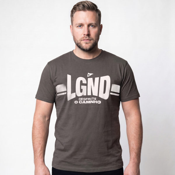 T-Shirt Enjoy the Journey Print Gray