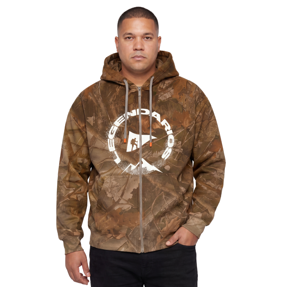 Sweatshirt Jacket Camouflage Print Brown