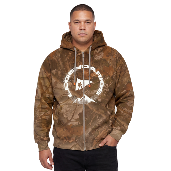 Sweatshirt Jacket Camouflage Print Brown