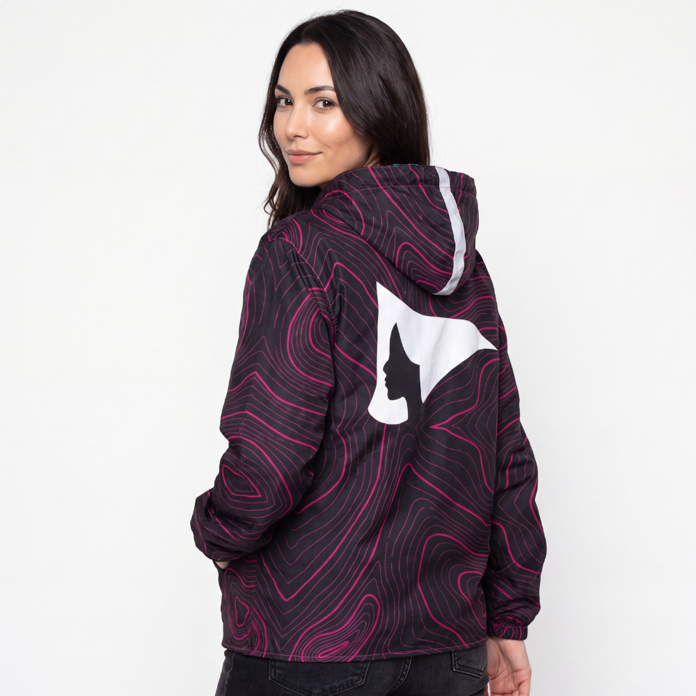 Outerwear Women's Windbreaker - Black/Pink