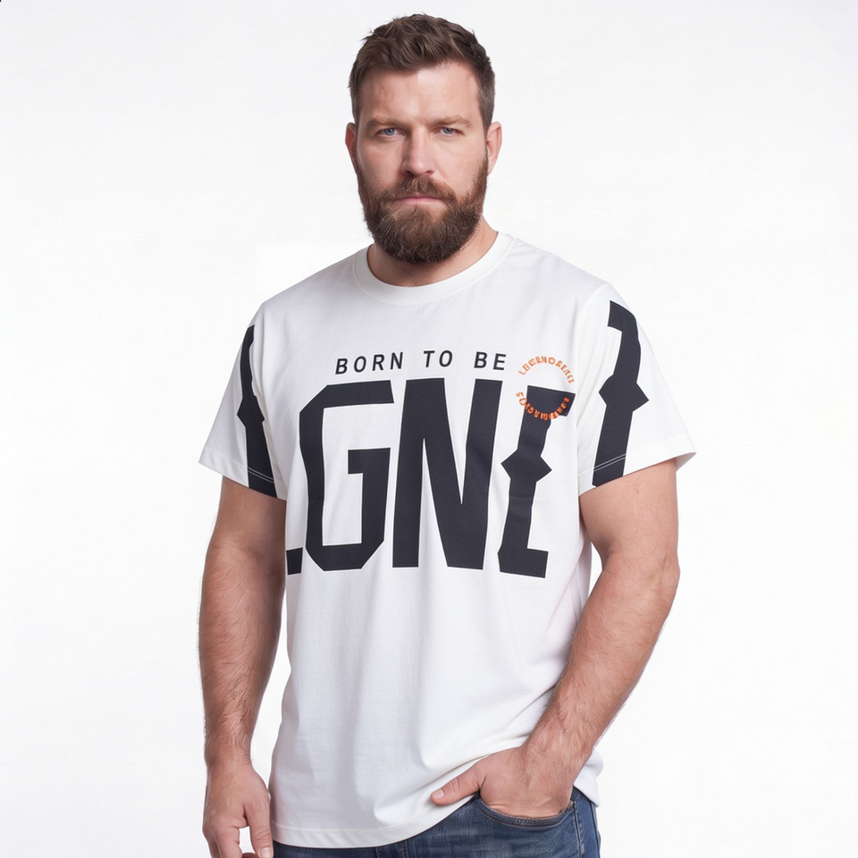 Born To Be LGND White Men's T-shirt  (LGDF)